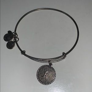 Alex and ani K initial charm bangle